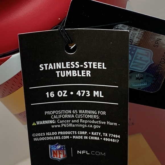 Kansas City Chiefs Insulated Tumbler NFL x Igloo Can Stainless Steel 16 Oz New - Picture 6 of 8